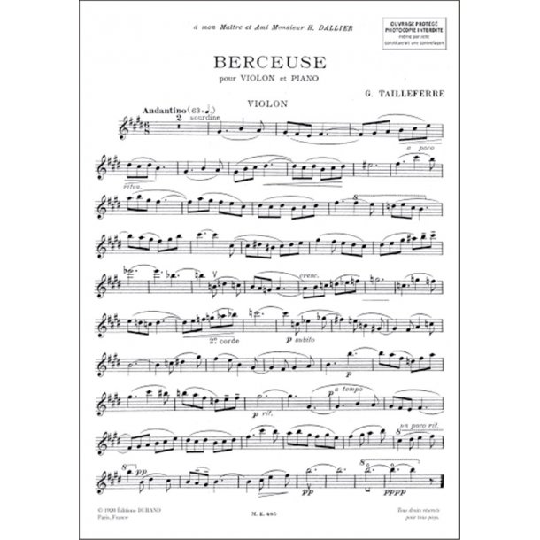 Berceuse Violon-Piano